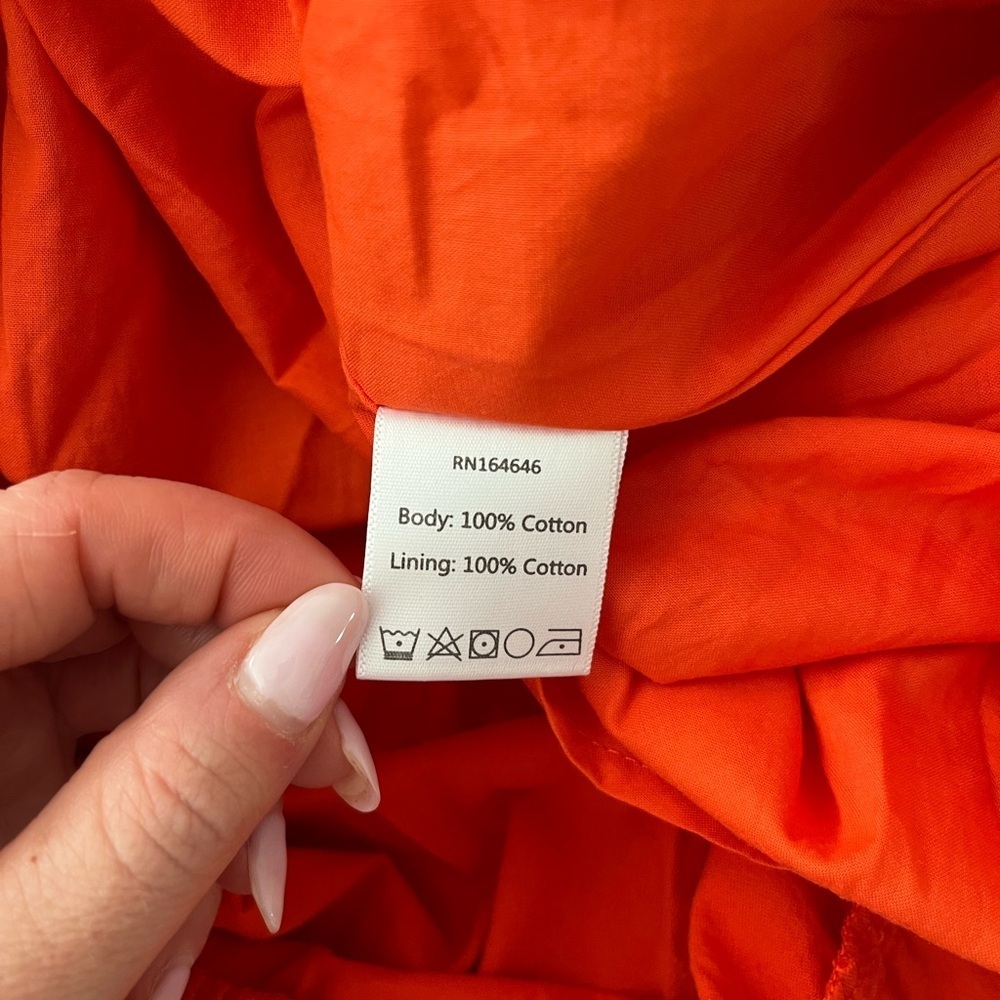 Mestiza New York Belted Orange Tiered Midi Dress, Size XS NWT - Picture 2 of 9